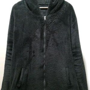 Fur Jacket w/Hood and Zipper Men Size Large (Used)